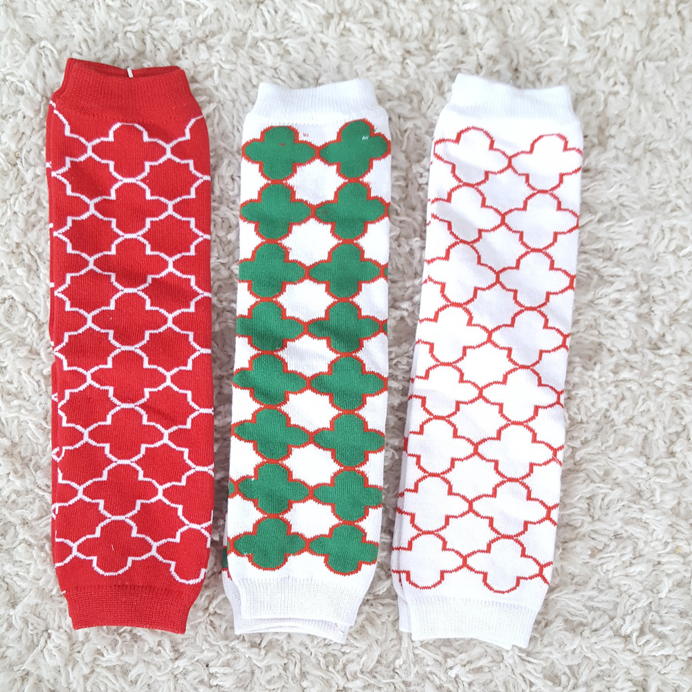 3 Pack Christmas Holiday Leg Warmers For Babies